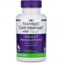 Комплекс для снижения веса Natrol Carb Intercept with Phase 2 Carb Controller 1000 mg 60 Veg Caps NTL-16176