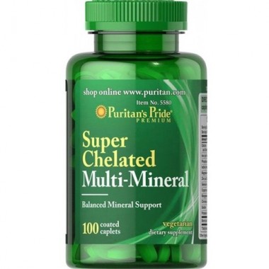 Мультиминеральный комплекс Puritan's Pride Super Chelated Multi Mineral 100 Caplets