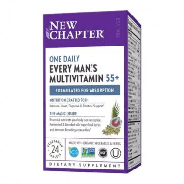Витаминно-минеральный комплекс New Chapter 55+ Every Man's One Daily Multi 24 Veg Tabs Витаминно-минеральный комплекс New Chapter 55+ Every Man's One Daily Multi 24 Veg Tabs