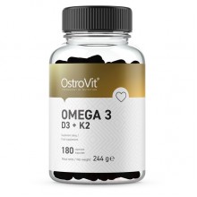 Омега для спорта OstroVit Omega 3 D3 + K2 180 Caps Омега для спорта OstroVit Omega 3 D3 + K2 180 Caps
