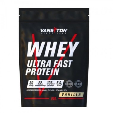 Протеин Vansiton Whey Ultra Fast Protein 900 g /30 servings/ Vanilla