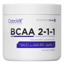 Аминокислота BCAA для спорта OstroVit BCAA 2-1-1 200 g /20 servings/ Pure Аминокислота BCAA для спорта OstroVit BCAA 2-1-1 200 g /20 servings/ Pure