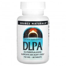 Фенилаланин Source Naturals DLPA 750 mg 60 Tabs