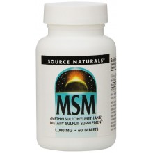 Препарат для суставов и связок Source Naturals MSM 1000 mg 60 Tabs