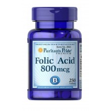 Фолиевая кислота Puritan's Pride Folic Acid 800 mcg 250 Tabs