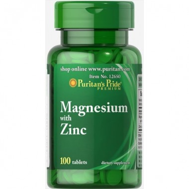 Мультиминеральный комплекс Puritan's Pride Magnesium with Zinc 100 Tabs
