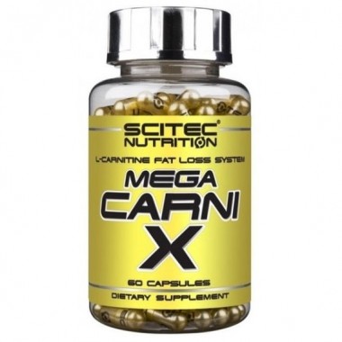 Жироспалювач для спорту Scitec Nutrition Mega Carni-X 60 Caps