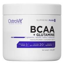 Амінокомплекс для спорту OstroVit BCAA + Glutamine 200 g /20 servings/