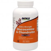 Препарат для суглобів та зв'зок NOW Foods Glucosamine & Chondroitin Extra Strength 240 Tabs