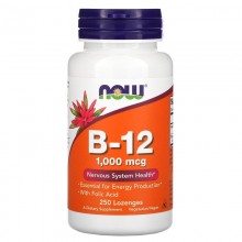 Вітамін Б12 NOW Foods Vitamin B-12 1000 mcg 250 Lozenges