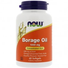 Масло огірочника NOW Foods Borage Oil 1000 mg 60 Softgels