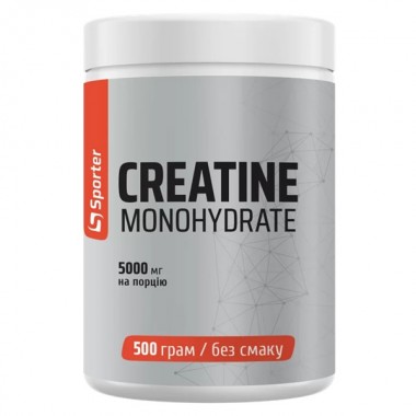 Креатин моногидрат Sporter Creatine Monohydrate 500 g /100 servings/ Unflavored Креатин моногидрат Sporter Creatine Monohydrate 500 g /100 servings/ Unflavored