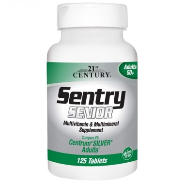Витаминно-минеральный комплекс для мужчин 21st Century Sentry Senior, Multivitamin & Multimineral Adults 50+ 125 Tabs