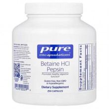 Бетаина гидрохлорид Pure Encapsulations Betaine HCL/Pepsin 250 Caps PE-00029 Бетаина гидрохлорид Pure Encapsulations Betaine HCL/Pepsin 250 Caps PE-00029