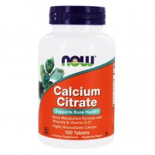 Микроэлемент Кальций NOW Foods Calcium Citrate 100 Tabs NF1230