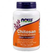 Хитозан NOW Foods Chitosan 500 mg Plus Chromium 120 Veg Caps