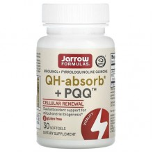 Антиоксидант Jarrow Formulas Ubiquinol QH-Absorb + PQQ 30 Softgels JRW06027