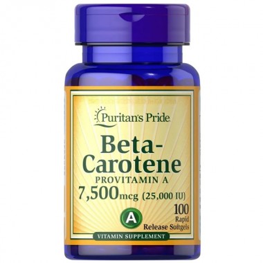 Витамин A Puritan's Pride Beta-Carotene 25,000 IU 100 Softgels Витамин A Puritan's Pride Beta-Carotene 25,000 IU 100 Softgels