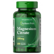 Микроэлемент Магний Puritan's Pride Magnesium Citrate 100 mg 100 Caps Микроэлемент Магний Puritan's Pride Magnesium Citrate 100 mg 100 Caps