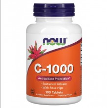 Витамин C NOW Foods Vitamin C-1000 with Rose Hips SR 100 Tabs