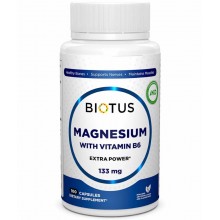 Микроэлемент Магний Biotus Magnesium with Vitamin B6 100 Caps BIO-530197