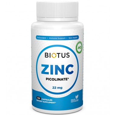 Микроэлемент Цинк Biotus Zinc Picolinate 22 mg 100 Caps BIO-530487