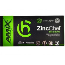 Микроэлемент Цинк для спорта Amix Nutrition ChelaZone ZincChel Zinc Bisglycinate Chelate 90 Veg Caps