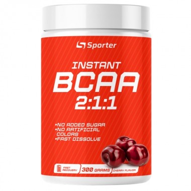 Аминокислота BCAA для спорта Sporter Instant BCAA 300 g /30 servings/ Cherry