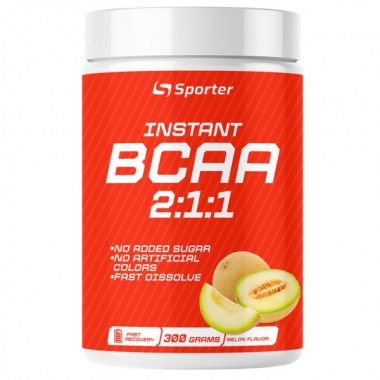 Аминокислота BCAA для спорта Sporter Instant BCAA 300 g /30 servings/ Melon Аминокислота BCAA для спорта Sporter Instant BCAA 300 g /30 servings/ Melon