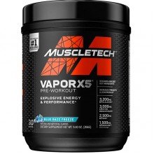 Комплекс до тренировки MuscleTech VaporX5, Next Gen, Pre-Workout 272 g /30 servings/ Blue Raz Freeze