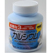 Микроэлемент Кальций Orihiro Calcium 180 Chewable Tabs Yogurt