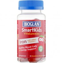 Витаминно-минеральный комплекс для детей Bioglan Smartkids Iron + Vitamin C 30 Gummies Strawberry Витаминно-минеральный комплекс для детей Bioglan Smartkids Iron + Vitamin C 30 Gummies Strawberry