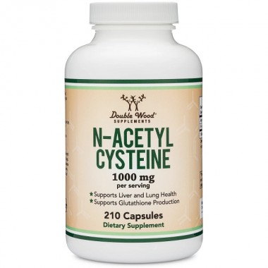 Ацетилцистеин Double Wood N-Acetyl Cysteine (NAC) 1000 mg 210 Caps Ацетилцистеин Double Wood N-Acetyl Cysteine (NAC) 1000 mg 210 Caps