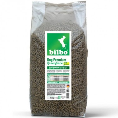  Bilbo Dog Premium Greenforce Aktiv+Junior (зеленый) Корм ​​для взрослых собак и щенков.  15 кг