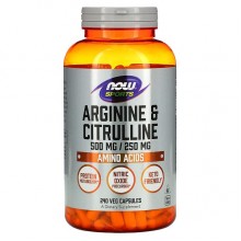 Аминокомплекс NOW Foods Arginine & Citrulline 240 Veg Caps