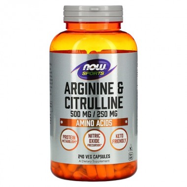 Аминокомплекс NOW Foods Arginine & Citrulline 240 Veg Caps