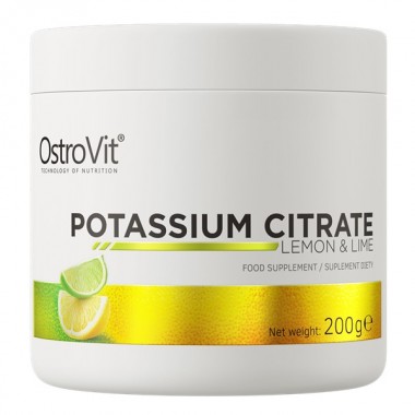 Микроэлемент Калий для спорта OstroVit Potassium Citrate 200 g /129 servings/ Lemon Lime