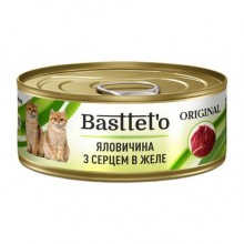 Basttet'o Original для кошек Говядина с сердцем в желе, жб 85 г Basttet'o Original для кошек Говядина с сердцем в желе, жб 85 г