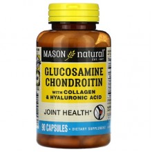 Препарат для суставов и связок Mason Natural Glucosamine Chondroitin With Collagen & Hyaluronic Acid 90 Caps Препарат для суставов и связок Mason Natural Glucosamine Chondroitin With Collagen & Hyaluronic Acid 90 Caps