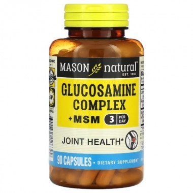 Препарат для суставов и связок Mason Natural Glucosamine Complex + MSM 90 Caps