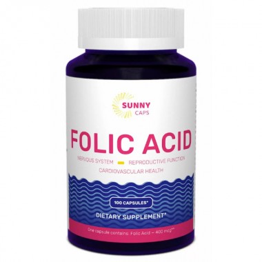Фолиевая кислота Sunny Caps Folic Acid 400 mcg 100 Caps