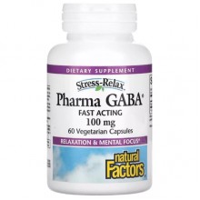 Аминокомплекс Natural Factors Stress-Relax Pharma GABA 100 mg 60 Veg Caps