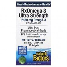 Омега 3 Natural Factors RxOmega-3 Ultra Strength 2150 mg 60 Softgels