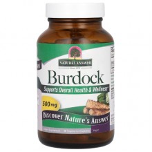 Корень лопуха Nature's Answer Burdock 500 mg 90 Veg Caps