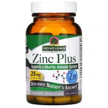 Микроэлемент Цинк Nature's Answer Zinc Plus 25 mg 60 Veg Caps