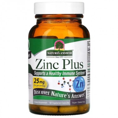 Микроэлемент Цинк Nature's Answer Zinc Plus 25 mg 60 Veg Caps
