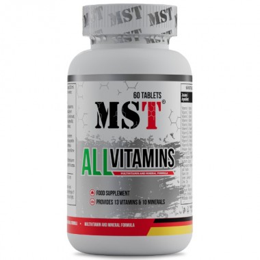 Витаминно-минеральный комплекс для спорта MST Nutrition AllVitamins 60 Tabs