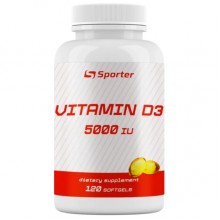Витамин D для спорта Sporter Vitamin D3 5000 IU 120 Softgels Витамин D для спорта Sporter Vitamin D3 5000 IU 120 Softgels