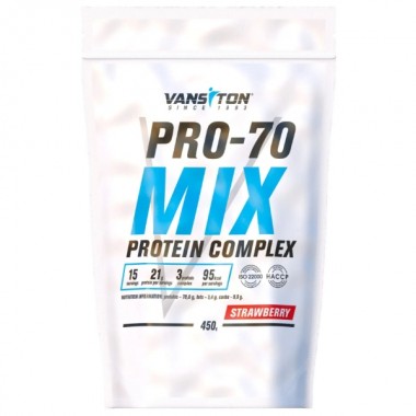 Протеин Vansiton Pro-70 Mix 450 g /15 servings/ Strawberry