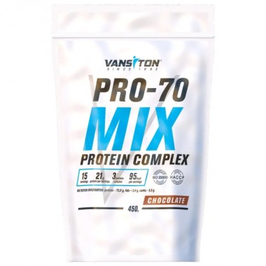Протеин Vansiton Pro-70 Mix 450 g /15 servings/ Chocolate